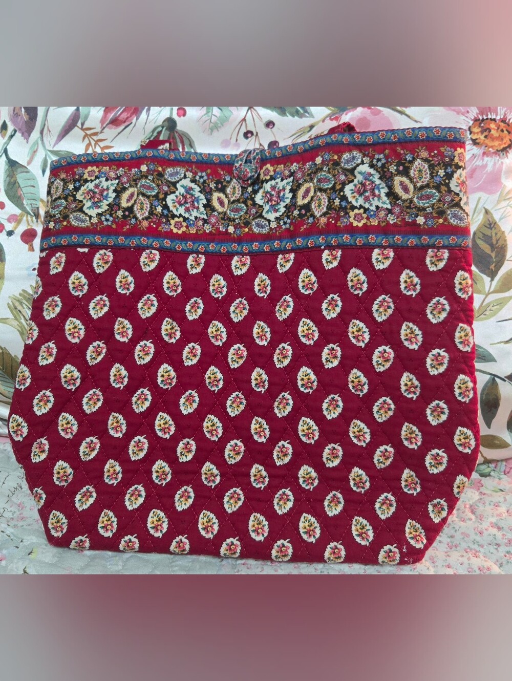 Vera Bradley Red Leaf Tote    **Retired**